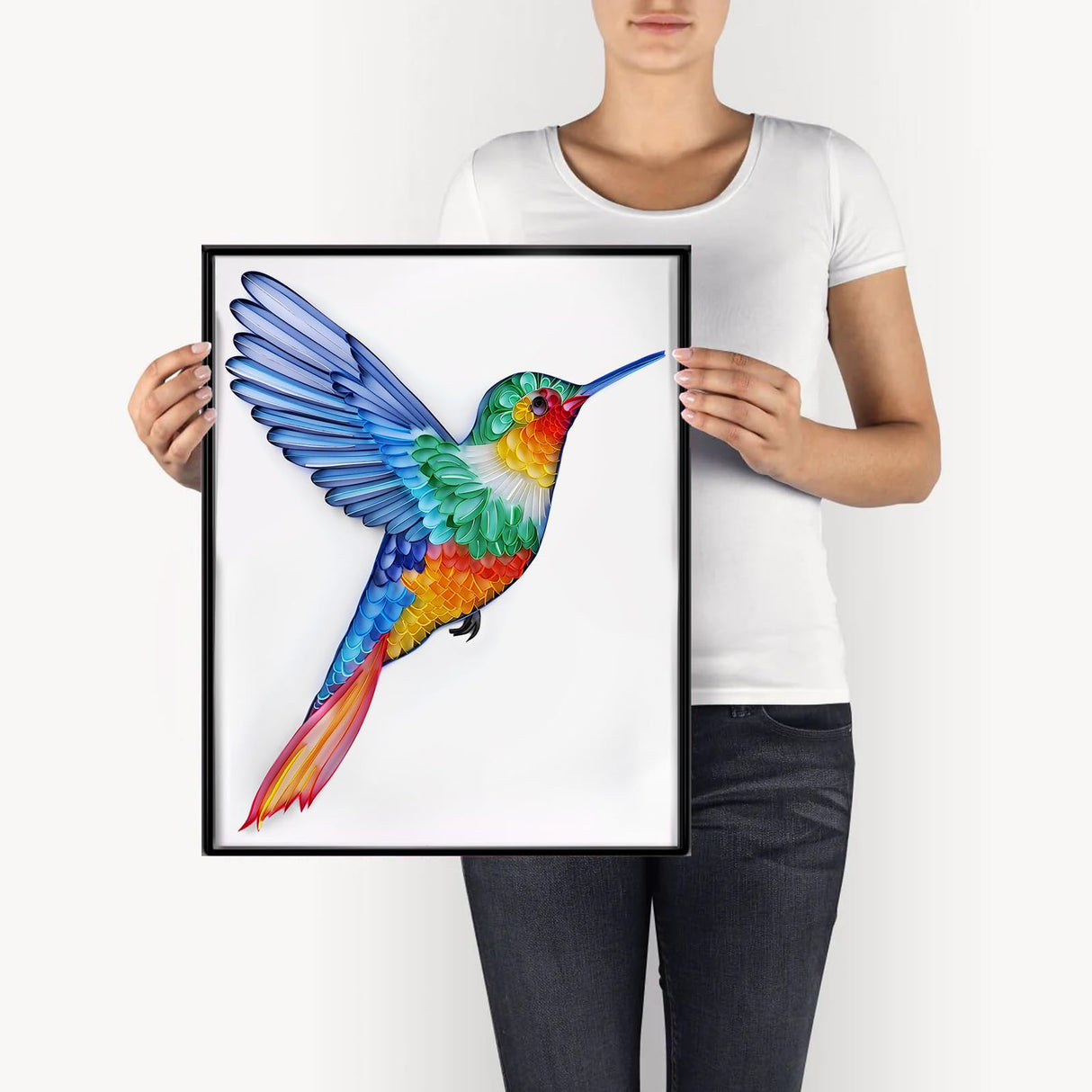 Uniquilling Quilling Kit for Adults - Hummingbird Paper Quilling Kit with Tools & Manual, DIY Craft Kit, 8 x 1 x 0.7 inches, Not Foldable Uniquilling