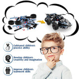 OWNONE 1 Off Road Pickup 4x4 Building Kit, 2 in 1 Stem Building Toy with Remote Control, Technique Race Car Building Toy for Kids, Birthday Gift Idea for Boys Ages 6+ (503 PCS) OWNONE 1