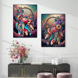 OFRKE 2-Piece Dream Catcher Diamond Painting Kits for Adults, Round Full Drill 5D DIY Diamond Art Kits for Home Wall Decor 12"x16" OFRKE