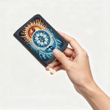 JISHSHAY Diamond Painting Credit Card Holder Sun Diamond Art Credit Card Wallet Moon Gem Art Wallet Eye Gem Painting Coin Purse Sun Moon Embroidery Billfold Mosaic Kits for Adults Billfold JISHSHAY