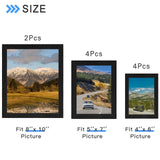 Rexllon Black Picture Frames Collage Wall Decor 10 Pack, Gallery Wall Frame Set for Wall Mounting or Tabletop Display, Multi Sizes Including 8x10, 5x7, 4x6 Family Photo Frames Rexllon