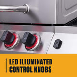 Charbroil Performance Series Convective 4-Burner with Side Burner Cabinet Propane Gas Grill, Stainless Steel - 463354021 Char-Broil