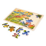Melissa & Doug Dinosaurs Wooden Jigsaw Puzzle With Storage Tray (24 pcs) Melissa & Doug