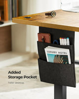 Marsail Standing Desk, Office Adjustable Heights Desk,Stand Up Desk,63x24 Inches Desktop Sit Stand Home Office Gaming Computer Desk with 4 Memory Presets,Headphone Hook,Cable Organizer,Rustic Marsail