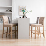 GOTMINSI 26" Bar Stools Set of 2 for Kitchen Island Upholstered Counter Height Bar Stools with Button Tufted Decoration Barstools Home Kitchen Island GOTMINSI