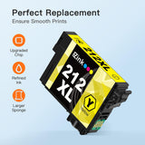 E-Z Ink 212 Ink Cartridge Remanufactured Replacement for Epson 212 212XL T212 Ink Cartridges Work for Epson Expression Home XP-4100 XP-4105 Workforce WF-2850 WF-2830 (Black, Cyan, Magenta, Yellow) E-Z Ink
