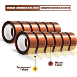 MEBMIK 12 Rolls 20mm x16m(52FT) Heat Tape High Temperature Heat Resistant Tape Heat Transfer Tape for Heat Sublimation Press Vinyl,No Residue MEBMIK
