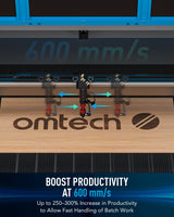 OMTech 150W CO2 Laser Engraver, 40x63 Inch Laser Cutting Machine with Autofocus Autolift 3 Way Pass Air Assist Caster Wheel, Industrial Laser Cutter Engraving Etching Machine for Wood Glass Acrylic OMTech