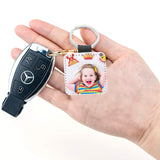 Arokimi Sublimation Keychains Blank,PU Leather Heat Transfer Keychain Keyring,8 Pcs Arokimi