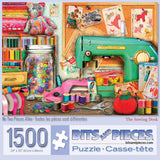 Bits and Pieces – 1500 Piece Jigsaw Puzzle for Adults – Sewing Desk - Jigsaw Puzzles by Artist Aimee Stewart, Completed Puzzle Size: 24" x 33" Bits and Pieces