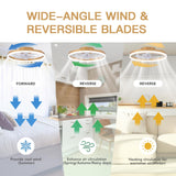 STERREN Modern Gold Ceiling Fans with Lights,20" Dimmable Flush Mount Low Profile Ceiling Fans with Remote Control,Indoor Smart Ceiling Fan with Light for Bedroom STERREN