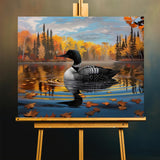 ZUVRDIAI Loons Swimming Lake Paint by Numbers Kit Paint by Numbers DIY Acrylic Drawing Paintworks Artwork Adults Beginners 16 x 20Inch ZUVRDIAI