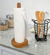 Yistao Wood Paper Towel Holder, Wooden Paper Towel Holder Countertop Standing Paper Towel Organizer Roll Dispenser for Kitchen Countertop & Dining Table Yistao