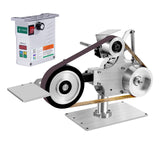 LIAPDG Abrasive Belt Machine, 550W Desktop Belt Grinder For Knife Making Vertical Horizontal Belt Polisher Sharpener 5000Rpm With Brushless Motor Belt Sander for Metal Working Mini Belt-Sander LIAPDG