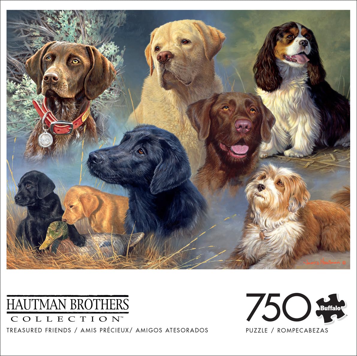 Buffalo Games - James Hautman - Treasured Friends - 750 Piece Jigsaw Puzzle for Adults -Challenging Puzzle Perfect for Game Nights - Finished Size is 24.00 x 18.00 Buffalo Games