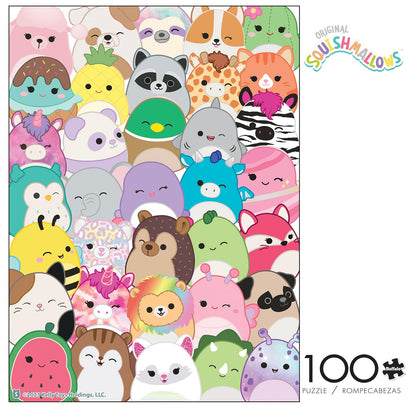 Buffalo Games - Squishmallow - Squishmallows - Buddies - 100 Piece Jigsaw Puzzle for Families -Challenging Puzzle Perfect for Game Nights - Finished Size is 15.00 x 11.00