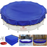 【New Upgrade】 Winter Pool Cover 18 ft Round for Above Ground Pools, Extra Thick Durable Above Ground Swimming Pool Protection Cover, Encryption Grommets,Cold and UV Resistant with Premium Winch,Cable WLLEYAY
