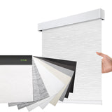 Motorized Blackout Window Blinds Customize Width(21-97 in) Remote Control Wireless and Rechargeable Roller Shades Blinds for Windows, Office,Home, Hotel, Club, Fabric Sample (Multicolor) ZSTARR