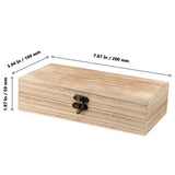 MUKLEI 12PCS Unfinished Wooden Boxes, 7.8 x 3.9 x 1.9 Inches Rectangle Wood Box with Hinged Lids, Small Storage Box for Crafts, Jewelry MUKLEI