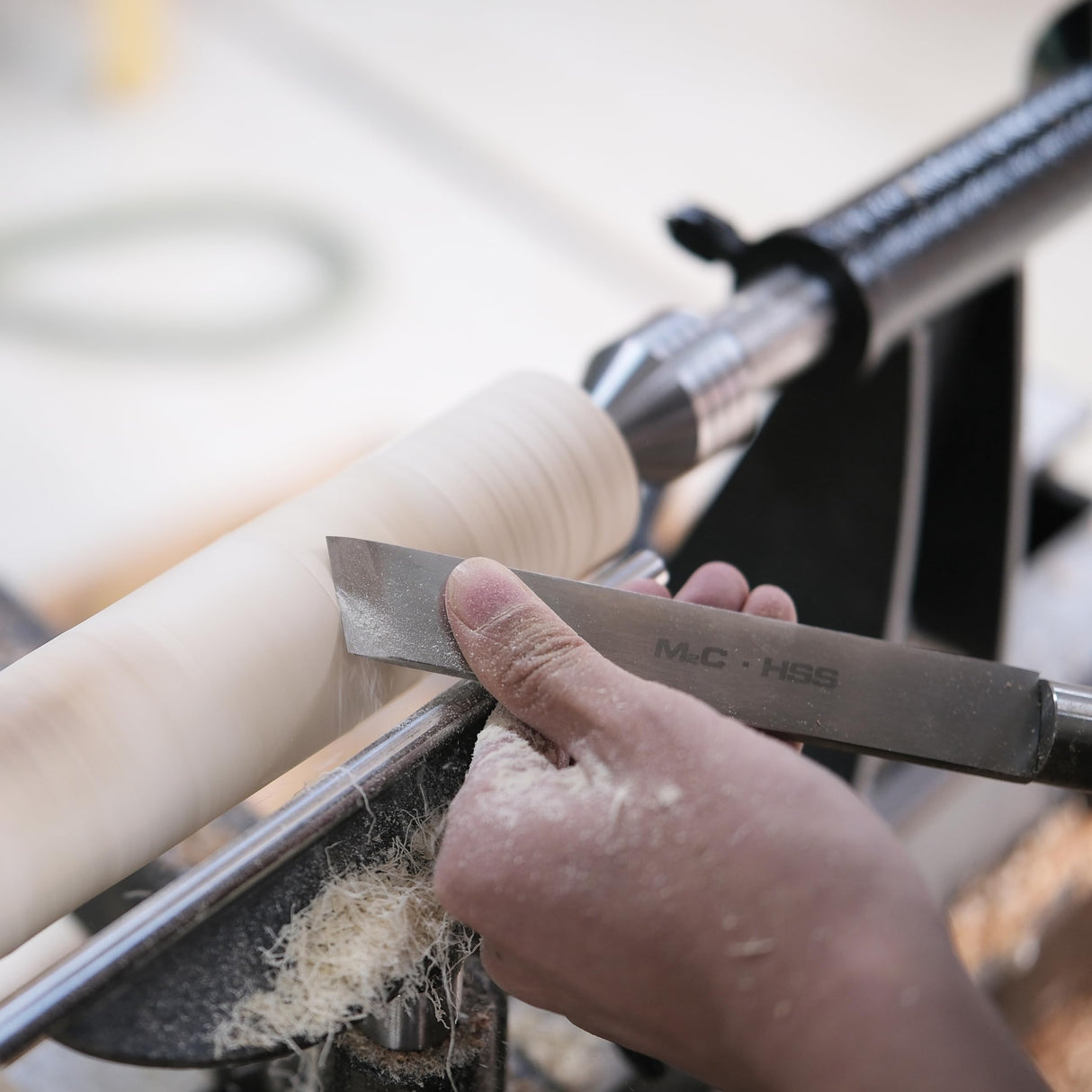 BMWOOD Cryo M2 HSS 25mm Skew Chisel with Handle Length 15",Woodlathe Chisels, Woodlathe Tools. BMWOOD