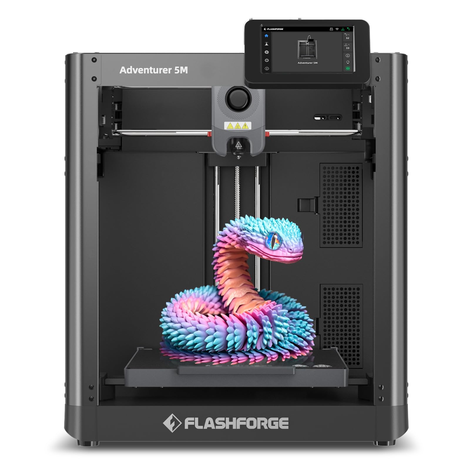 FLASHFORGE Adventurer 5M 3D Printer with Fully Auto Leveling, Max 600mm/s High Speed Printing, 280°C Direct Extruder with 3S Detachable Nozzle, Core XY All Metal Structure, Print Size 220x220 - WoodArtSupply