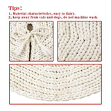 LimBridge Knitted Christmas Tree Skirt: 48 Inches Crochet Cream White Tree Skirt, Chunky Knit Thick Rustic Christmas Tree Decorations, Farmhouse Christmas Decor Xmas Holiday Home Party Decorations LimBridge