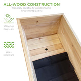TRUEAURA Wood Raised Garden Bed, Rectangular Planter Box Outdoor Large Tall Trough 39"x28"x15" Flower Planters Boxes with Bottom for Plants Herb Patio Porch Balcony Privacy Screen TRUEAURA