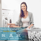 HYLEORY Queen Mattress Pad Quilted Fitted Mattress Protector Cooling Pillow Top Mattress Cover Breathable Fluffy Soft Mattress Topper with 8-21" Deep Pocket HYLEORY