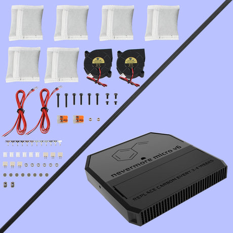 FYSETC 3D Printer Voron2.4 Filter: Nevermore Micro - V6 Activated Carboon Filters Not Include Printed Part with 5015 24V Blower Cooling Fans Hardware Screw Nut for Voron2.4 Switchwire Triden VoronV0 FYSETC