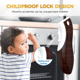 HBN Electric Knife Serrated Edge Blade Knife Set for Carving Meat, Bread, Turkey, Ribs, Fillet and Cheese, Ergonomic Handle + 3 Blades for Raw & Cooked Food (Wood Grain Finish) HBN