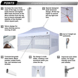 ABCCANOPY Outdoor Winter Gazebo 10x15, Premium Instant Pop Up Canopy Tent with Elegant Church Window,Snow and Rain Protection, Bonus Wheeled Bag,White ABCCANOPY