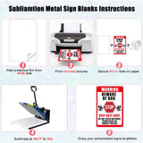 ToBeAce 5 Pcs Sublimation Metal Sign Blanks 7x10 Inch, Aluminum Sublimation Yard Sign Blanks, Sublimation Photo Blanks with Holes Screws DIY Sign Photo for Ourdoor Indoor Garden Yard (Thick 0.45mm) ToBeAce