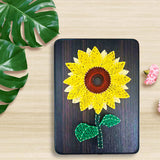 DIY String Art Kit for Adults,Beginner,Teens,Kids.Include All Necessary Accessories and Frame, Adults Crafts Kit, Home Wall Decorations Unique Gift（Sunflower 9.8 X 13.4 inch） KRSHEMDE