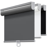 TOVALOR Cordless 100% Blackout Roller Shades for Windows,UV Protection Pull Down Shades,Room Darkening Door Blinds Thermal Insulated Fabric for Home Office and Bedroom(14" W x 72" H,Grey) TOVALOR