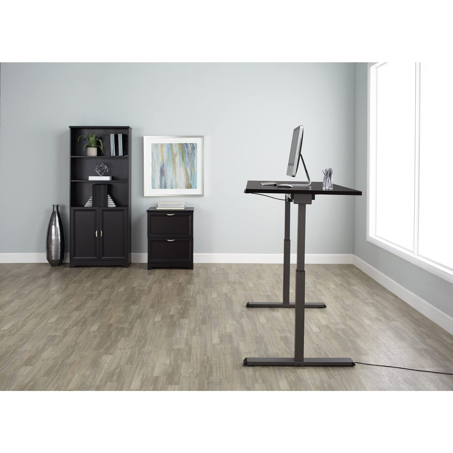 Realspace® Magellan Performance Electric 60" W Height-Adjustable Standing Desk, Espresso - WoodArtSupply