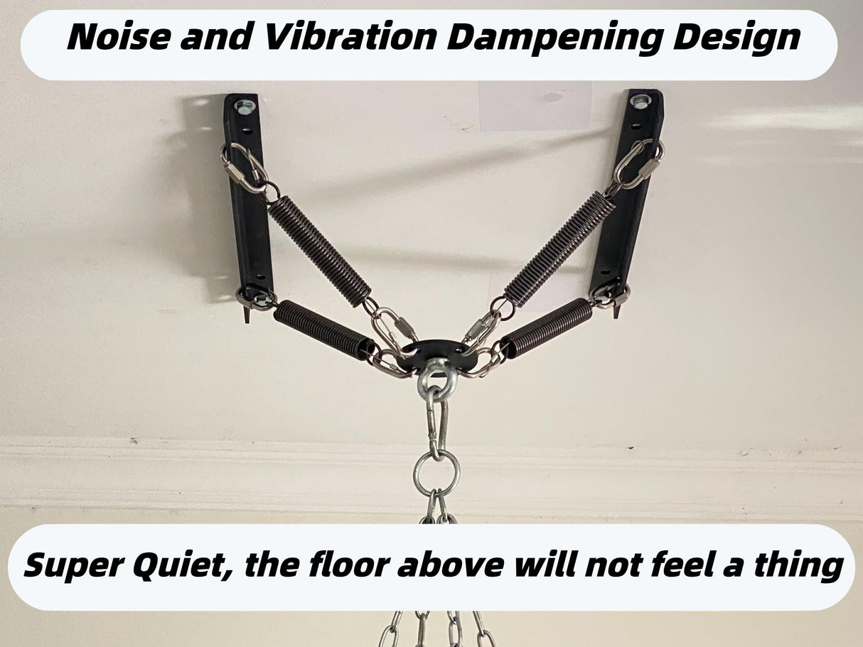 shikoyi Heavy Bag Hanger Noise and Vibration Dampening Design Ceiling or Open Floor Joist Mount for Heavy Punching Bags up to 140 LBS shikoyi