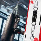 Zonon 8 Pcs Punching Bag Hanger Kit Heavy Bag Spring M8 Double Eye Swivel with Snap Hook Stainless Steel Heavy Bag Hanger for Boxing Bag, Gym Swing, Trapeze, Hammock up to 1000lbs Zonon