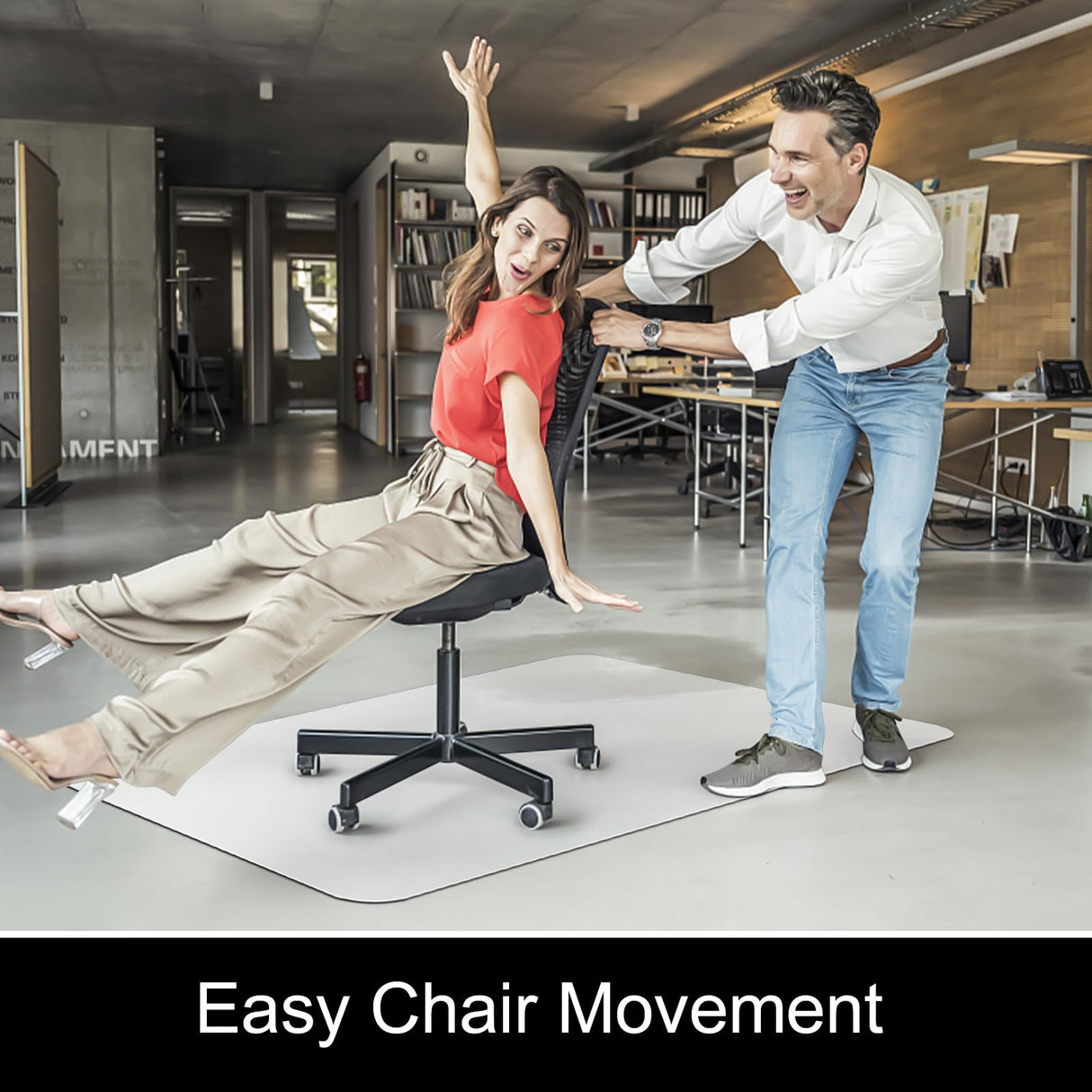 Kuyal Clear Chair mat for Hardwood Floor 46 x 60 inches Transparent Floor Mats Wood/Tile Protection Mat for Office & Home (46" X 60" Rectangle) Kuyal