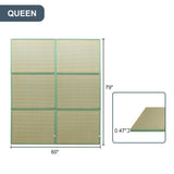 MAXYOYO Japanese Tatami Mat 100% Rush Grass Portable Folding Mat Futon Mattress Firm Traditional Floor Bed 79"x60"x0.47" MAXYOYO