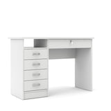 Tvilum Walden Desk with 5 Drawers, White Tvilum