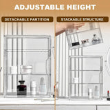 EAROND 3 Tier Clear Acrylic Display Case for Medicine,Collectibles,Figures,Wall Mounted Cabinet with Magnetic Door,Stackable Dustproof Showcase Storage Box EAROND