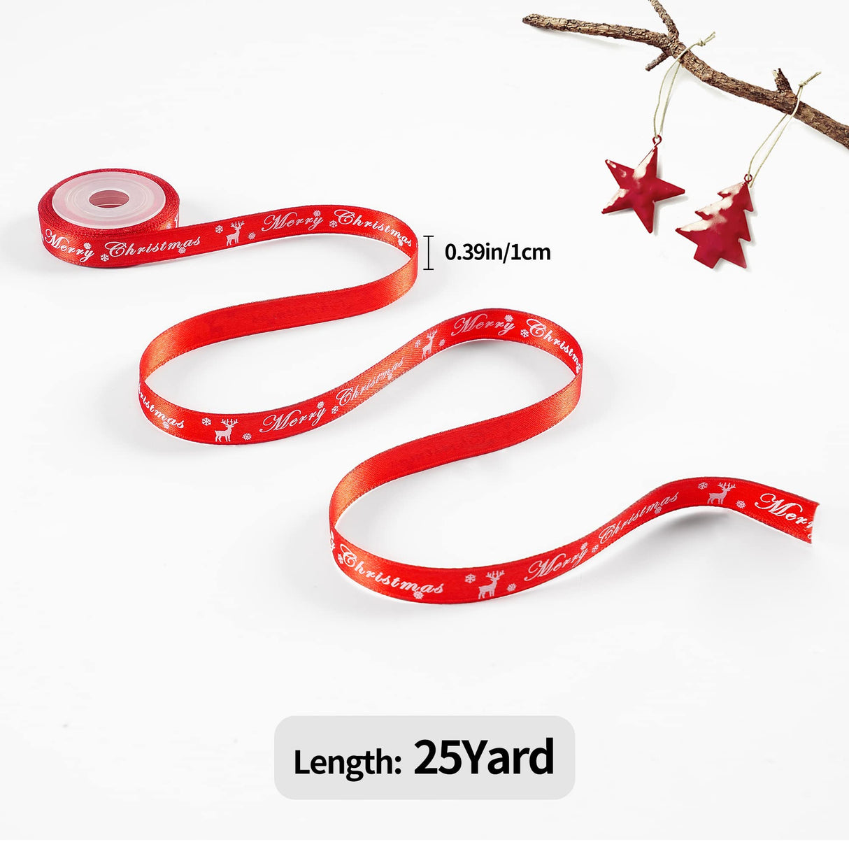 LIUYAXI 100 Yards 20 Rolls Christmas Ribbons,3/8 Inch Wide Printed Grosgrain Ribbon Metallic Glitter Holiday Festival Christmas Satin Ribbons for Gift Wrapping Crafts Xmas Decorations LIUYAXI