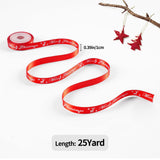 LIUYAXI 100 Yards 20 Rolls Christmas Ribbons,3/8 Inch Wide Printed Grosgrain Ribbon Metallic Glitter Holiday Festival Christmas Satin Ribbons for Gift Wrapping Crafts Xmas Decorations LIUYAXI