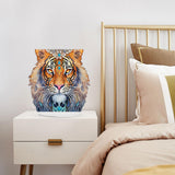 GHHKUD Tiger Diamond Painting Desktop Ornament for Adults, Stand Up Animals Diamond Art Ornaments Double Sided, DIY Special Diamond Gem Craft Art Tabletop Placement Board Kit for Home Decor GHHKUD