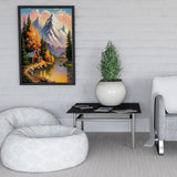 DIYDECORFUN Mountain Paint by Numbers Kit for Adults Beginner, National Park Paint by Number On Canvas, Mountain Oil Painting Kit, Adults' Paint-by-Number Kits for Gift Home Decor 16x20 Inch DIYDECORFUN