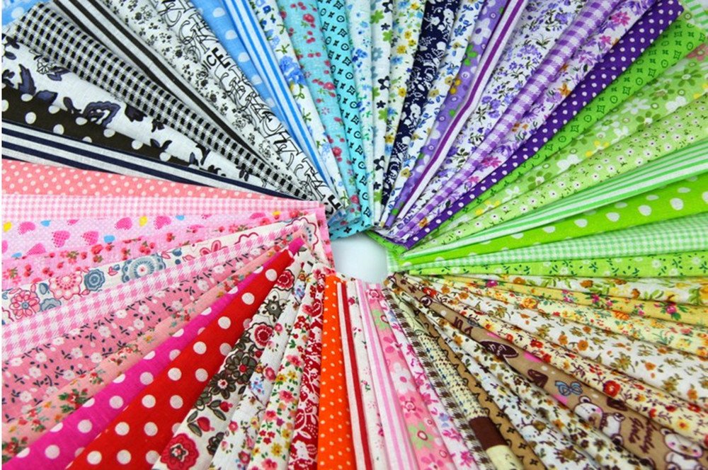 60 Pcs 4" x 4"(10cm x 10cm) Assorted Craft Fabric Bundle Squares Patchwork Fabric Sets for DIY Sewing Scrapbooking Quilting Dot Pattern Haawooky