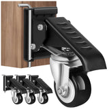 SPACECARE Workbench Casters kit 900Lbs Heavy Duty Quick Release 2 Mounting Options Retractable Workbench Stepdown Caster Wheels Adjustable Polyurethane Durable Steel Construction (Set of 4) SPACECARE