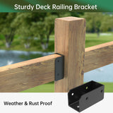 IRENPORU 24PCS 2”x 4” Stainless Steel Deck Railing Brackets Connectors, 2x4 Brackets for Stair Fence Railings Handrail IRENPORU