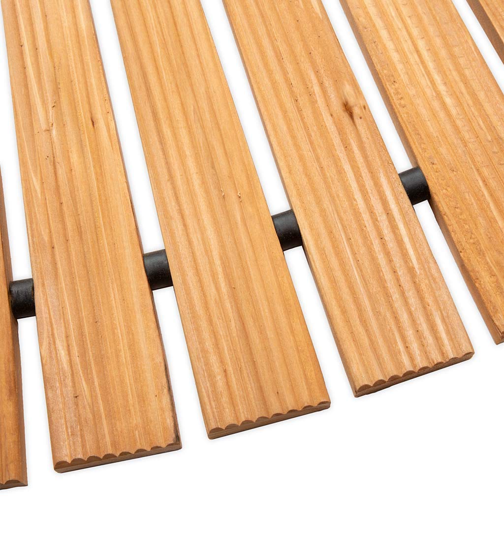 Plow & Hearth Roll Out Wooden Curved Garden Pathway - Thumbnail 4