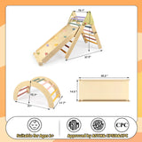 BAUTIA Pikler Triangle Set, Toddler Climbing Toys Indoor Playground, Wooden Montessori Climbing Toys for Toddlers 1-3 Inside Bautia